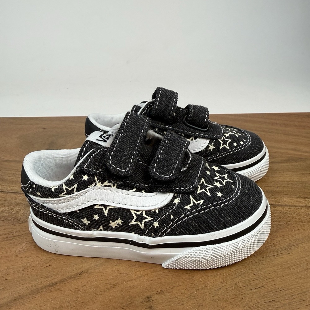 New NIB Little Kids Vans Brooklyn Ls V Stars Skateboarding Sneakers Shoes 5 C
